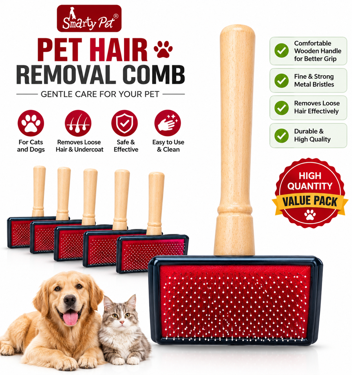 SMARTY PET HAIR REMOVAL COMB