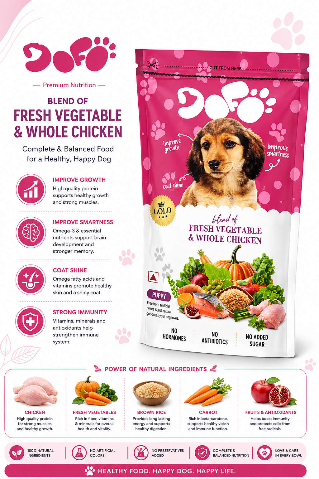 DOFO PUPPY GOLD FRESH VEGETABLE & CHICKEN