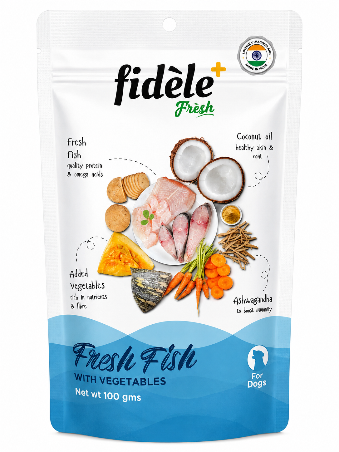 FIDELE FRESH FISH VEG 100GM