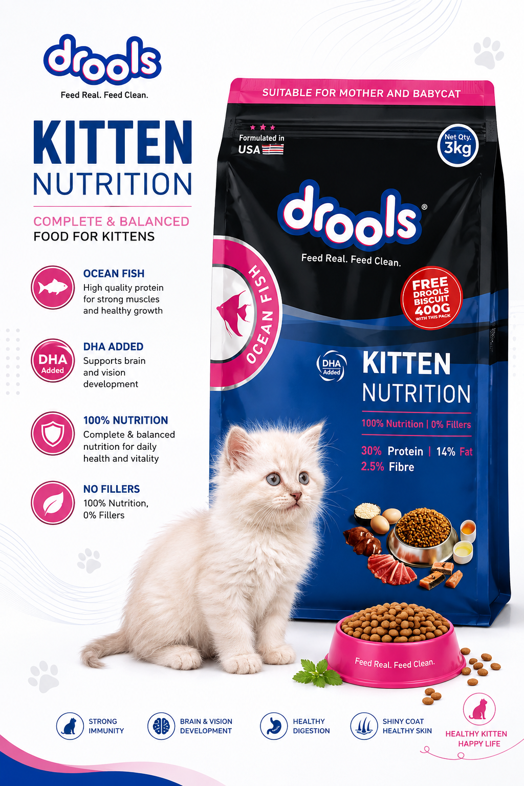 DROOLS OCEAN FISH KITTEN