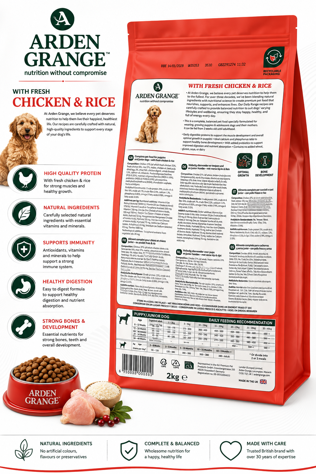 ARDEN GRANGE PUPPY ALL BREADS 2kg