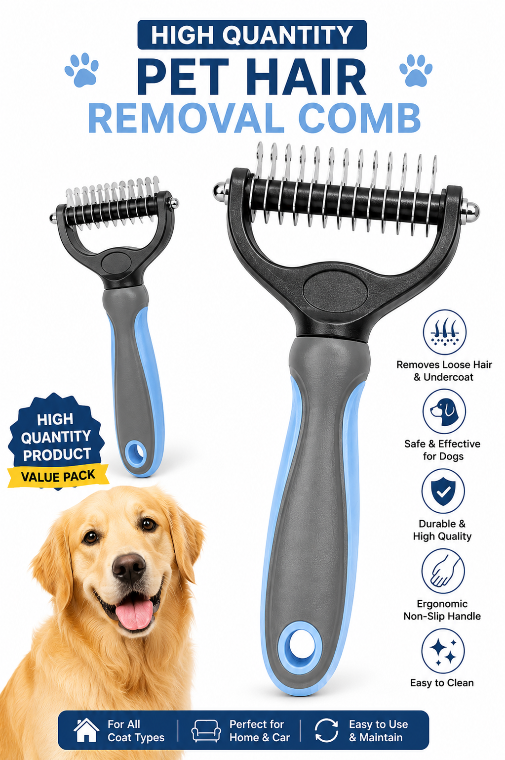 PET HAIR REMOVAL COMB