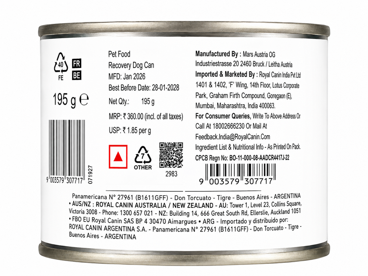 ROYAL CANIN RECOVERY CAN 195G