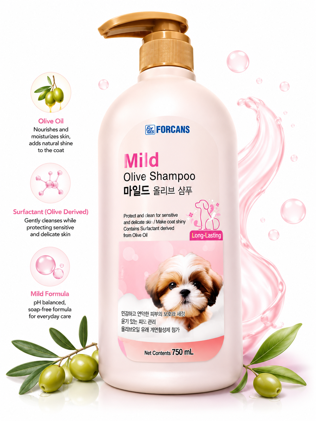FORCANS LONG LASTING SHAMPOO 750ML
