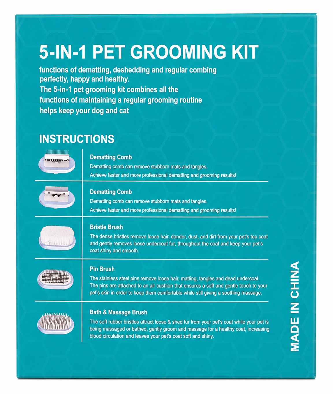 5 IN 1 PET GROOMING KIT