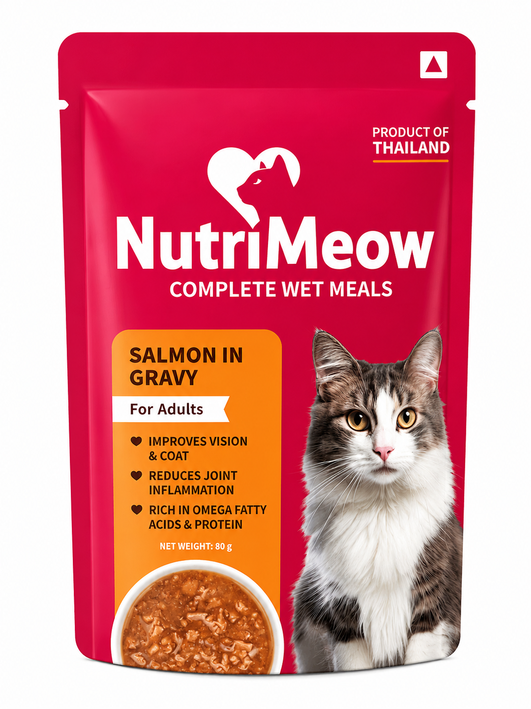 NUTRIMEOW SALMON IN GRAVY CAT ADULT 80 G
