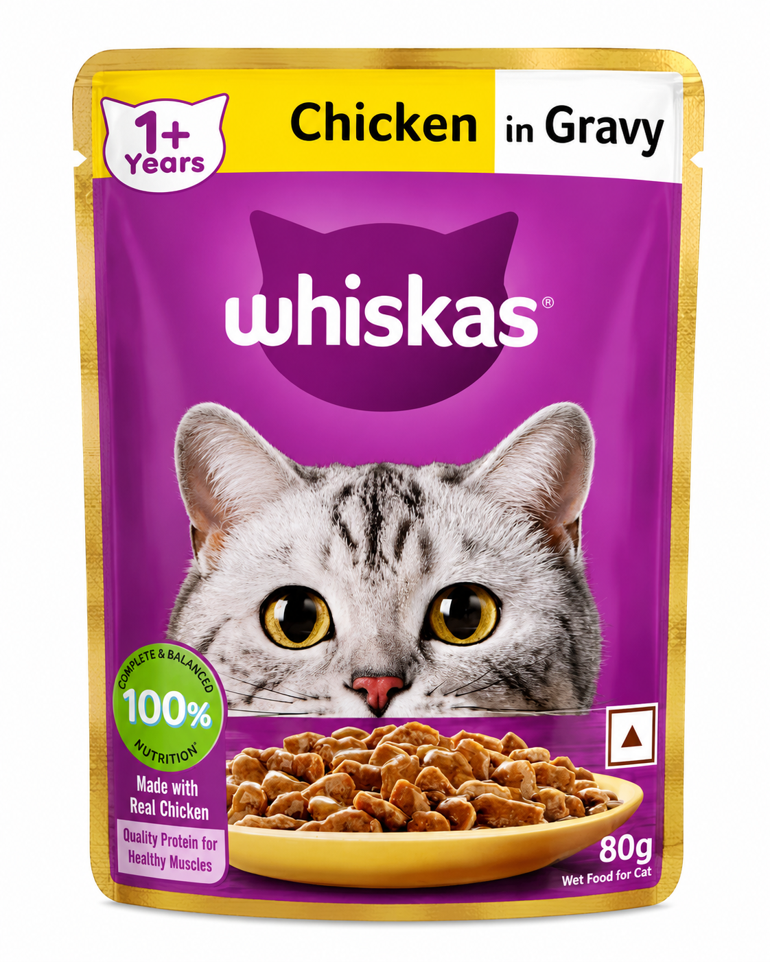 WHISKAS ADULT CHICKEN INDIA GRAVY 85GM