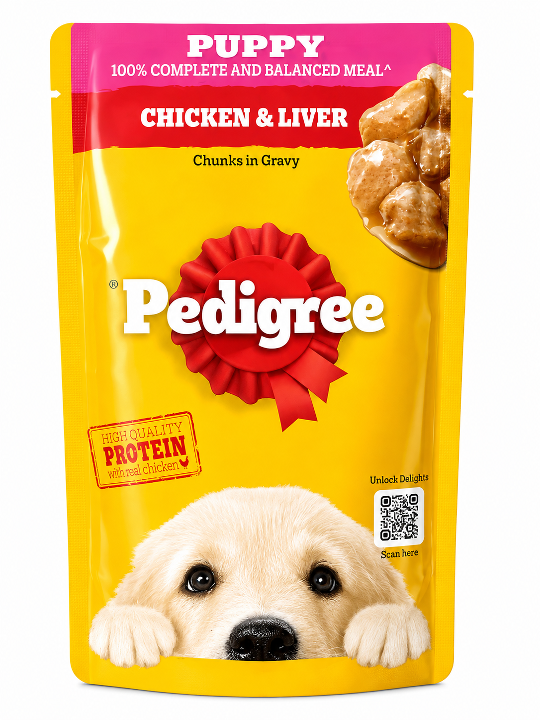 PEDIGREE PUPPY CHICKEN CHUNKS IN GRAVY 130G