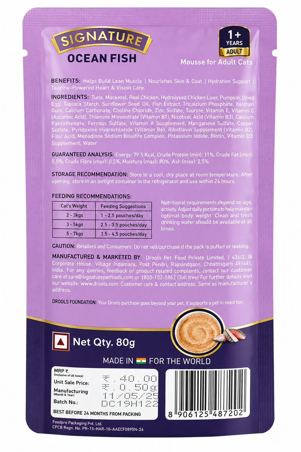 GRAIN ZERO SIGNATUR OCEAN FISH ADULT GRAVY 80GM