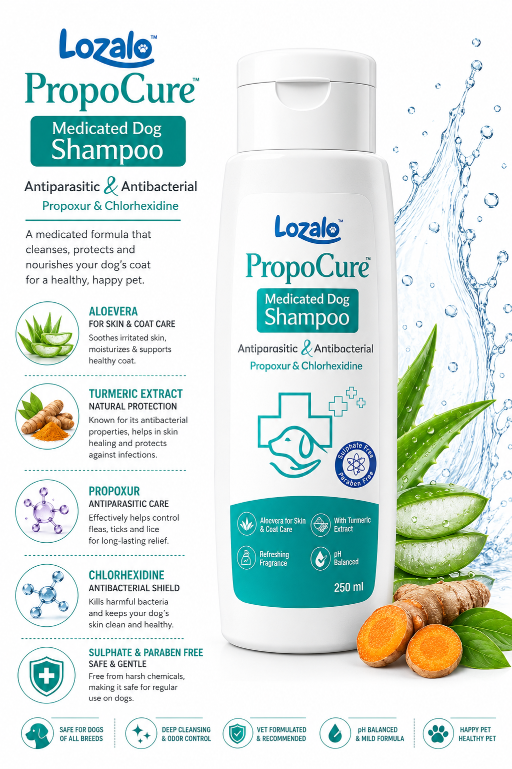 LOZALO MEDICATED SHAMPOO 250ML