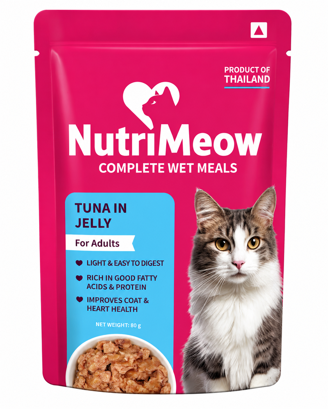 NUTRIMEOW TUNA IN JELLY CAT ADULT 80 G