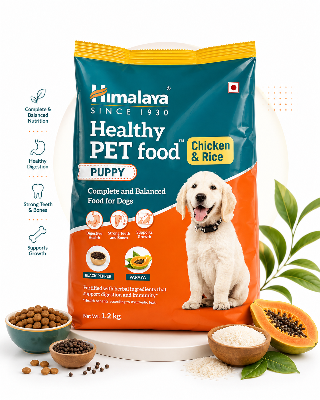 HIMALAYA PUPPY HEALTHY FOOD CHICKEN & RICE 1.2KG