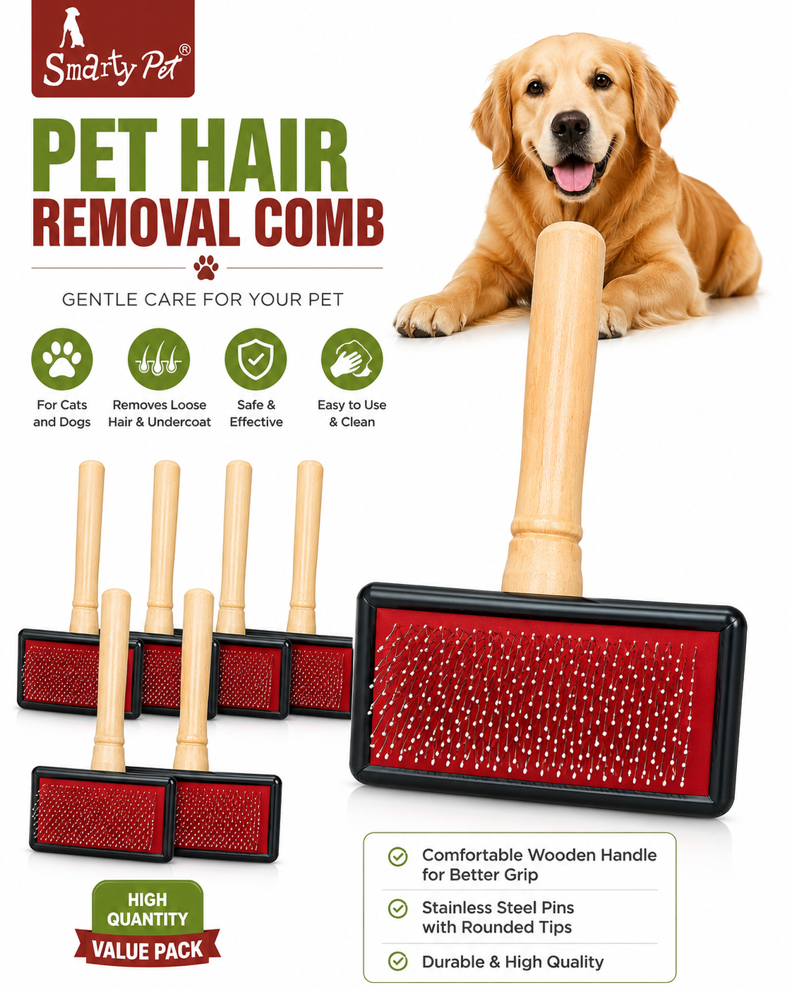 SMARTY PET HAIR REMOVAL COMB