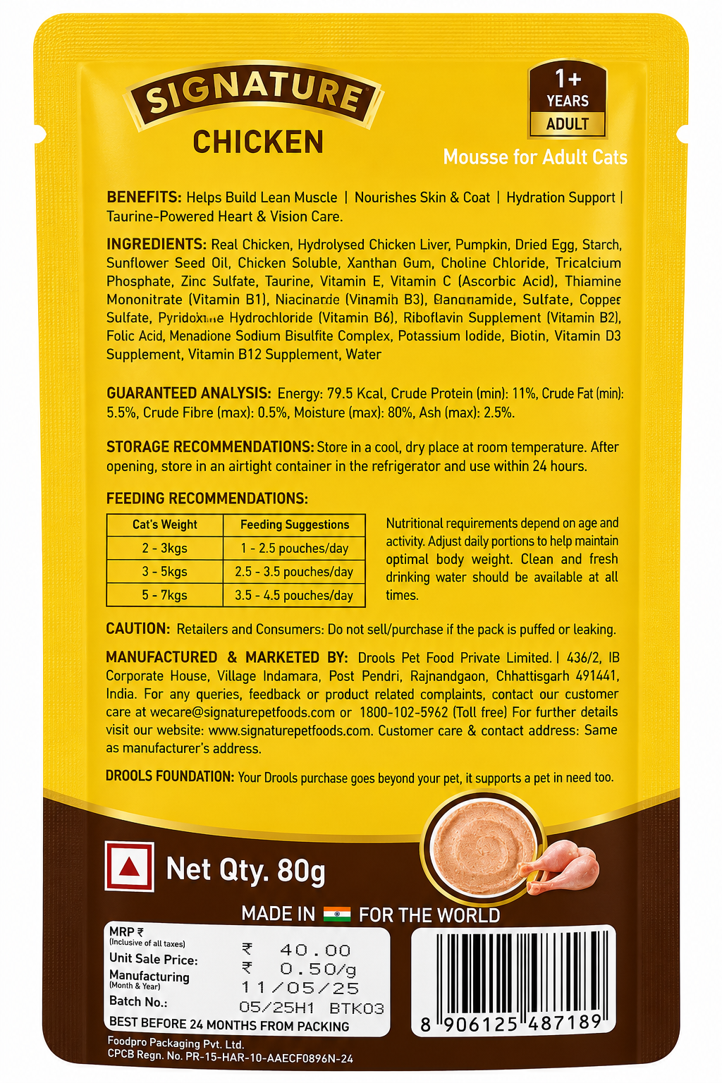 GRAIN ZERO SIGNATUR CHICKEN ADULT GRAVY 80GM