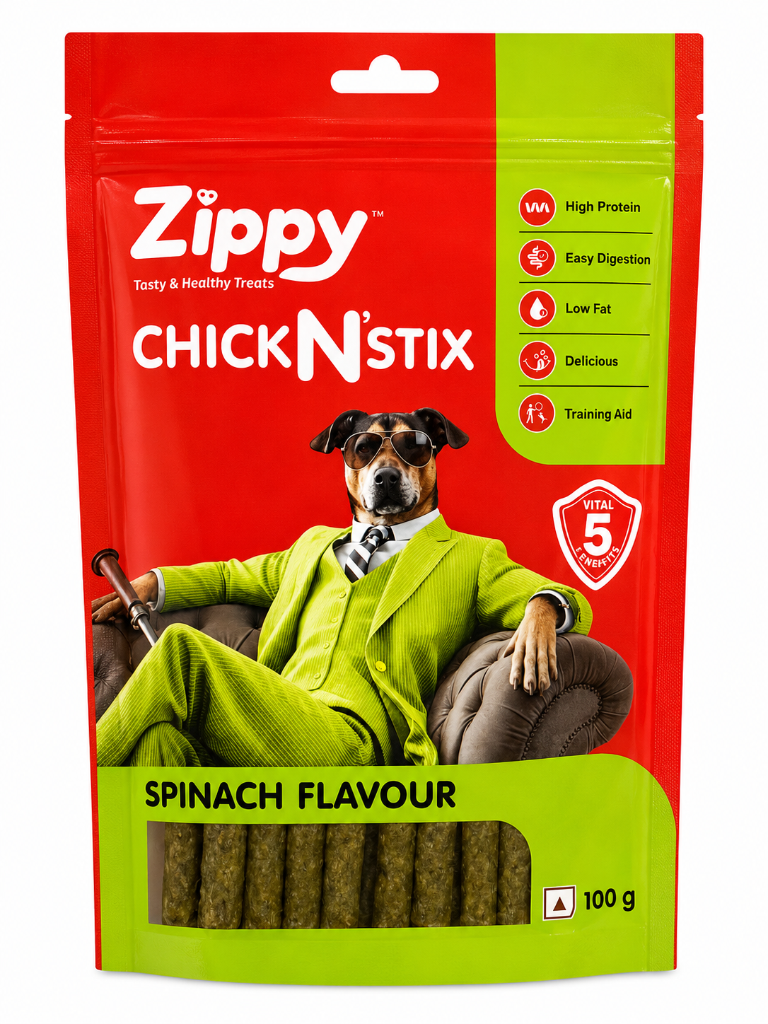 ZIPPY SPINACH FALVOUR 100 GM