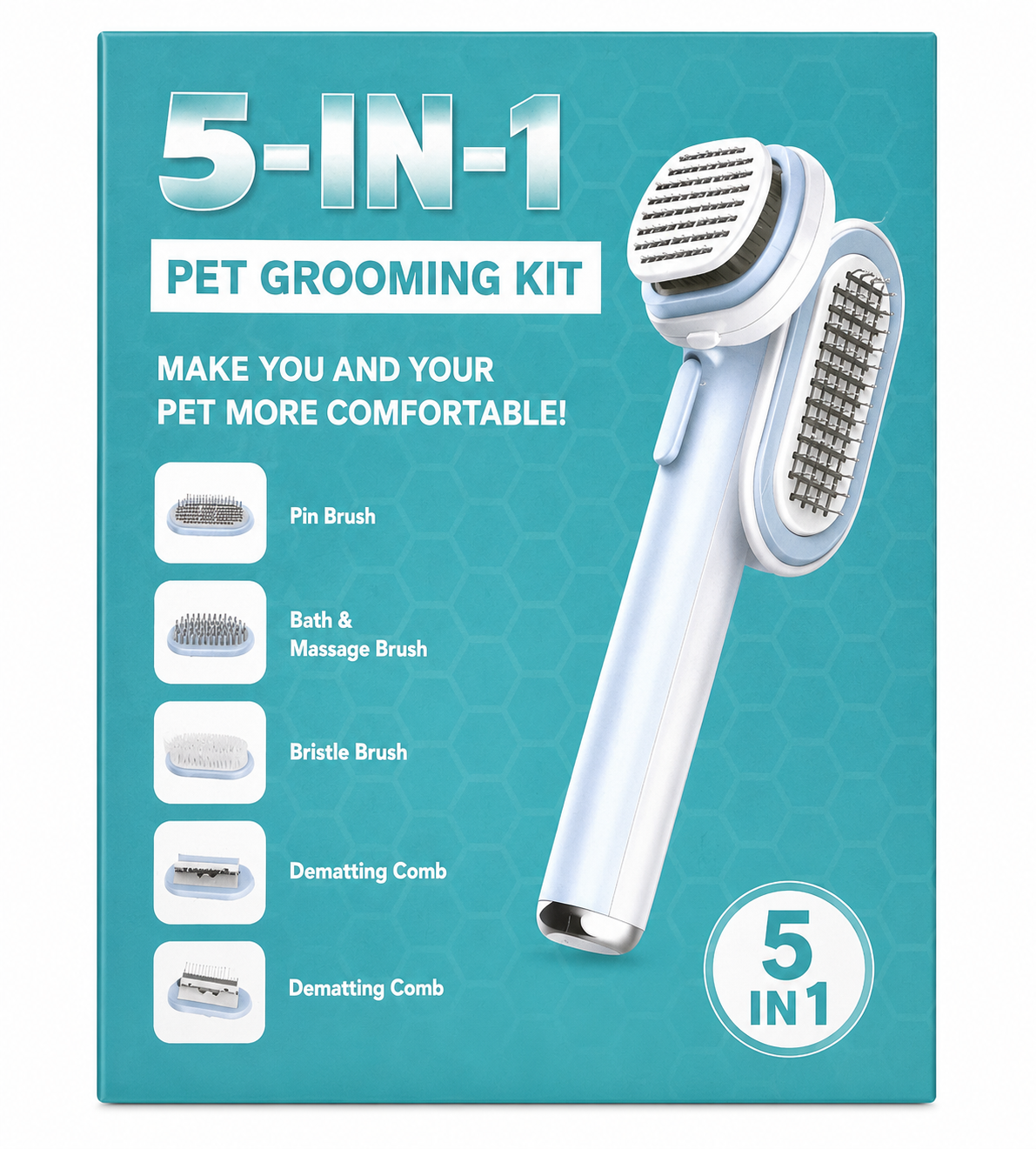 5 IN 1 PET GROOMING KIT