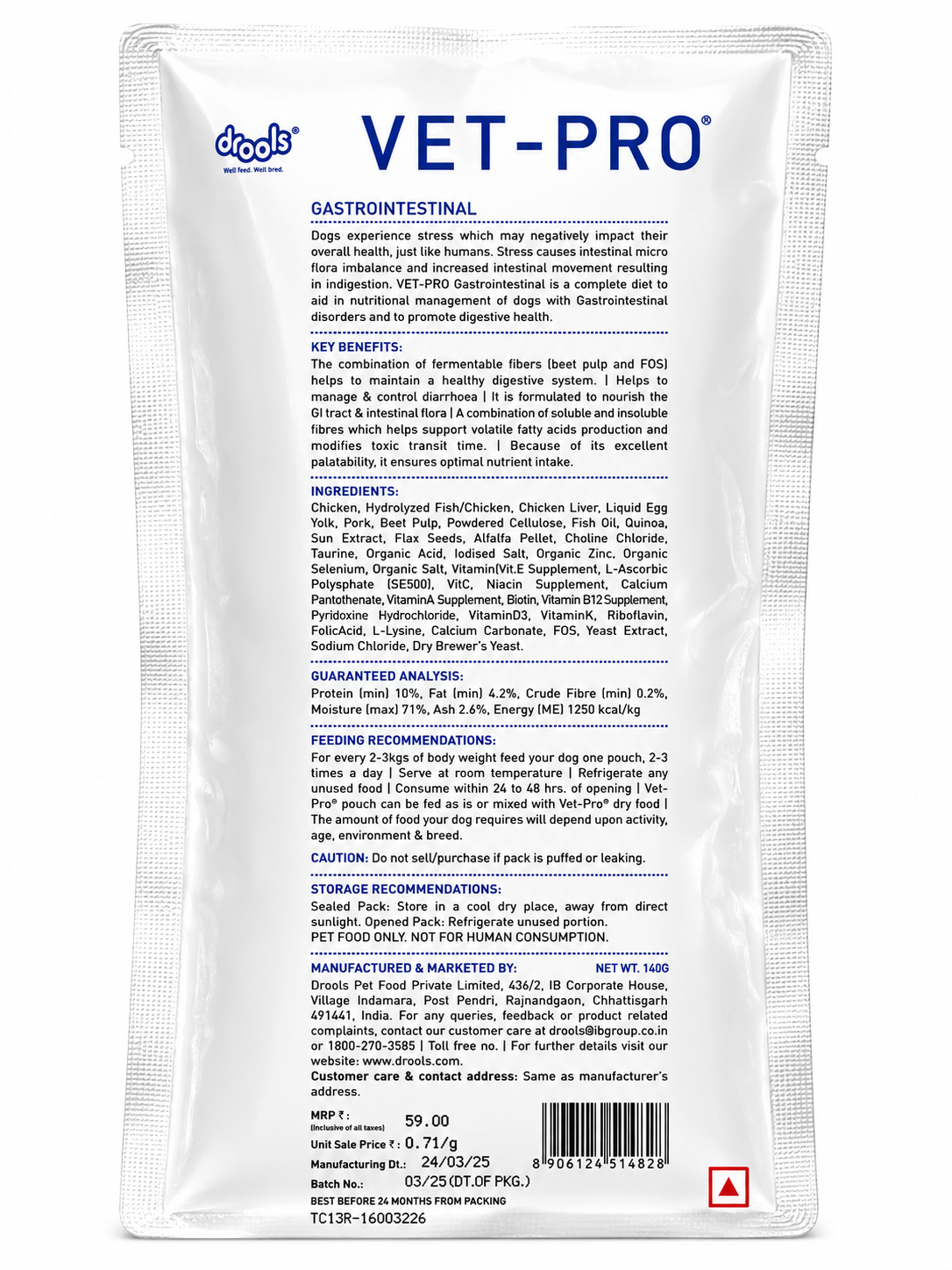 VETPRO GASTRO GRAVY 150GM