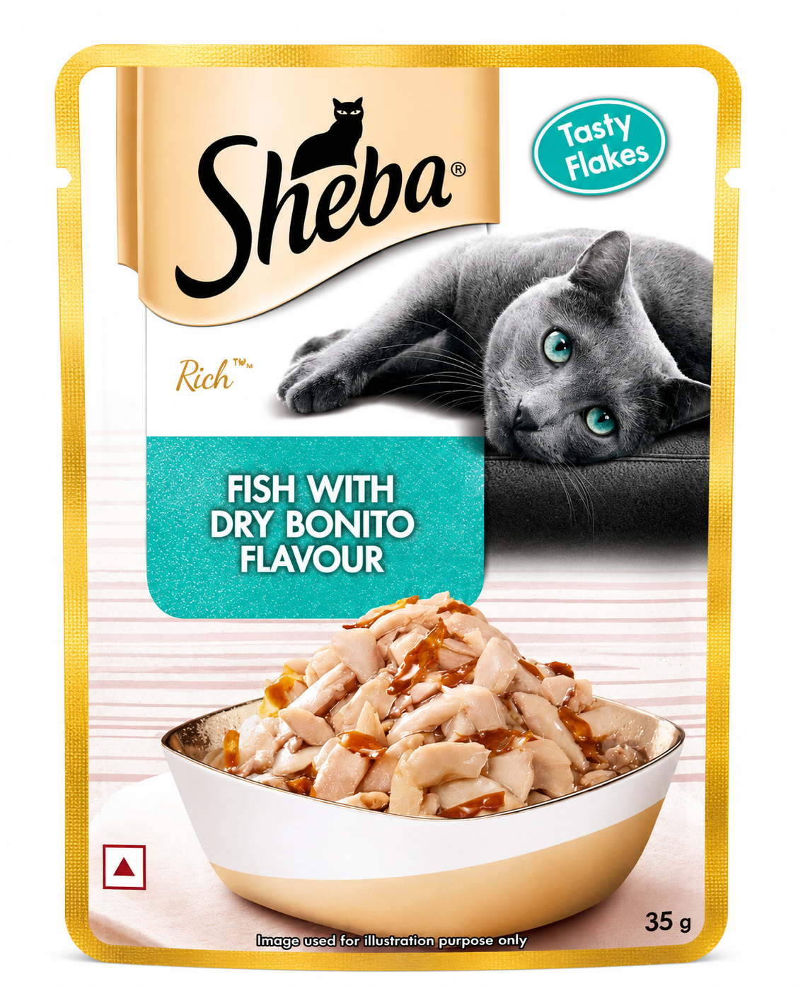 SHEBA  FISH WITH DRY BONITO FLV 35G