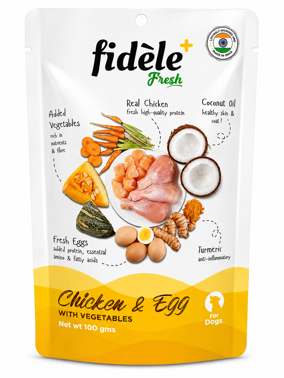 FIDELE FRESH CHICKEN & EGG100GM