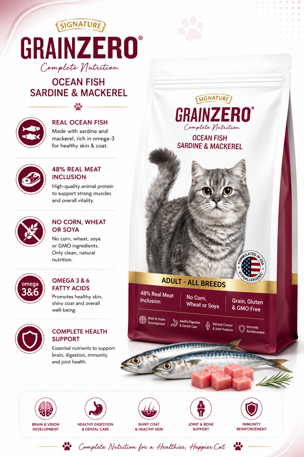 GRAIN ZERO OCEAN FISH ADULT ALL BREED