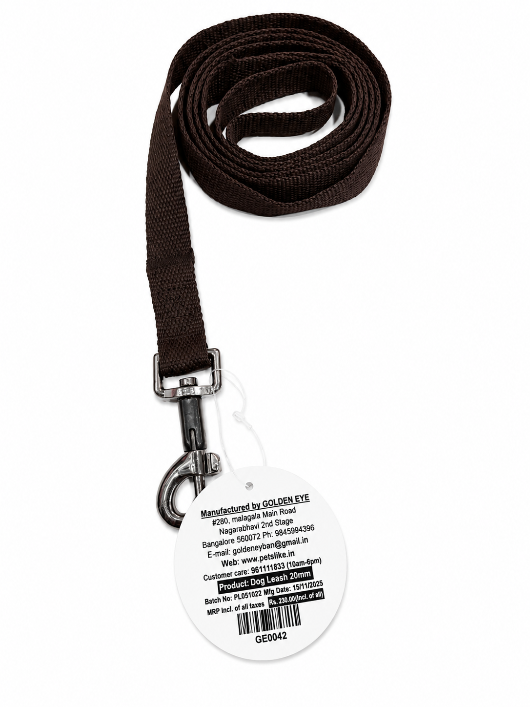 GOLDEN EYE GE LEASE 20MM DOG