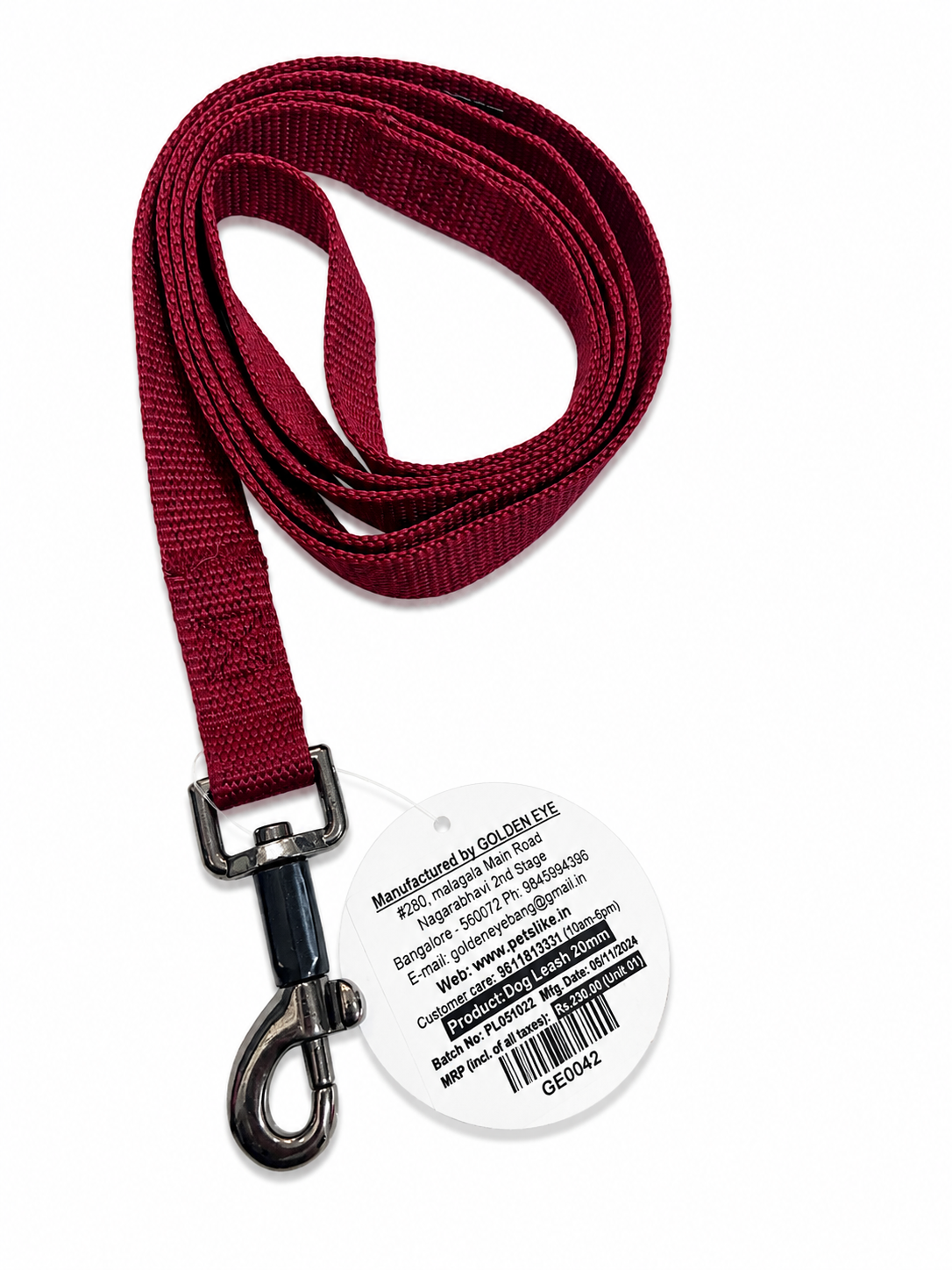 GOLDEN EYE GE LEASE 20MM DOG