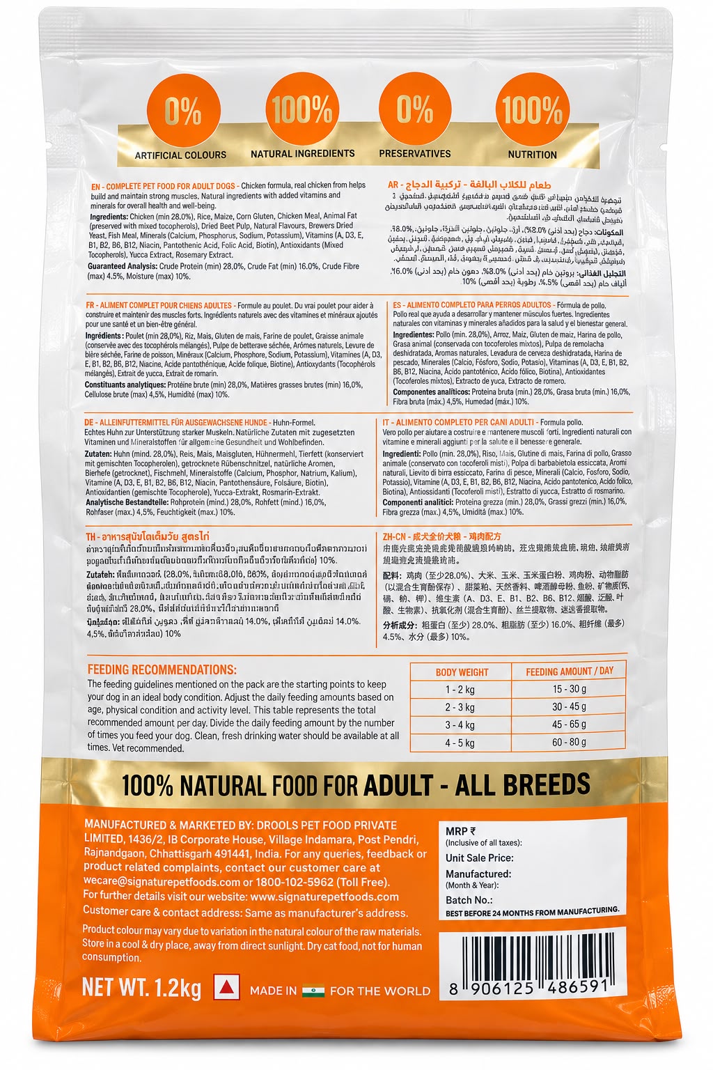 GRAIN ZERO MACKEREL ADULT ALL BREED 1.2KG