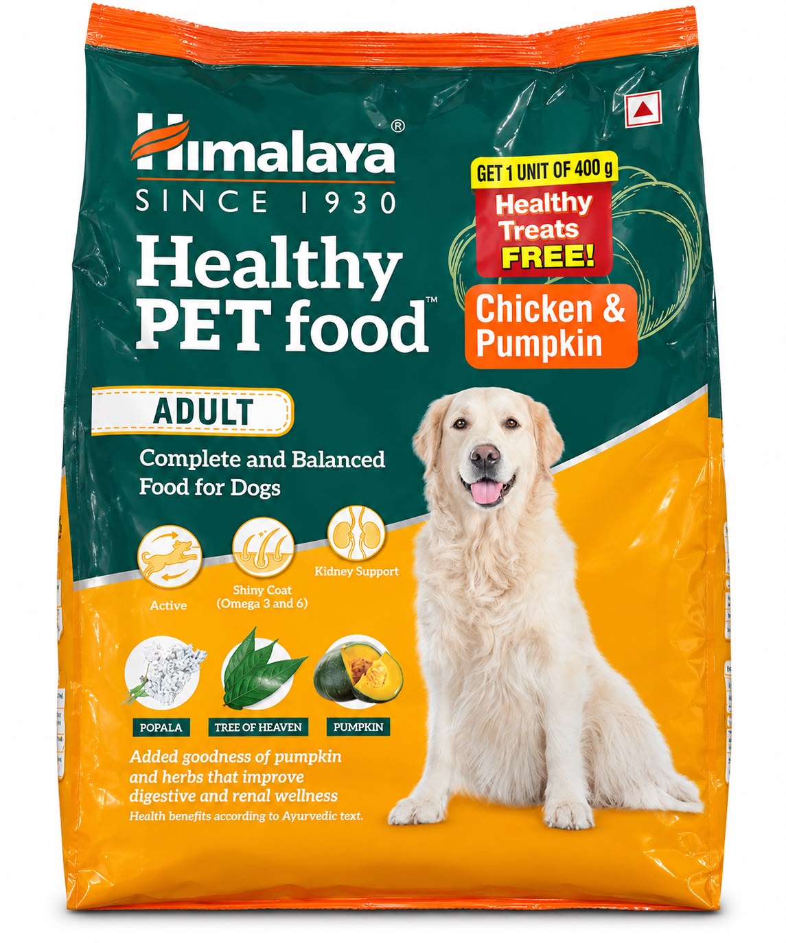 HIMALAYA HEALTHY FOOD ADULT GET 400GM TREAT FREE WITH 3KG PACK