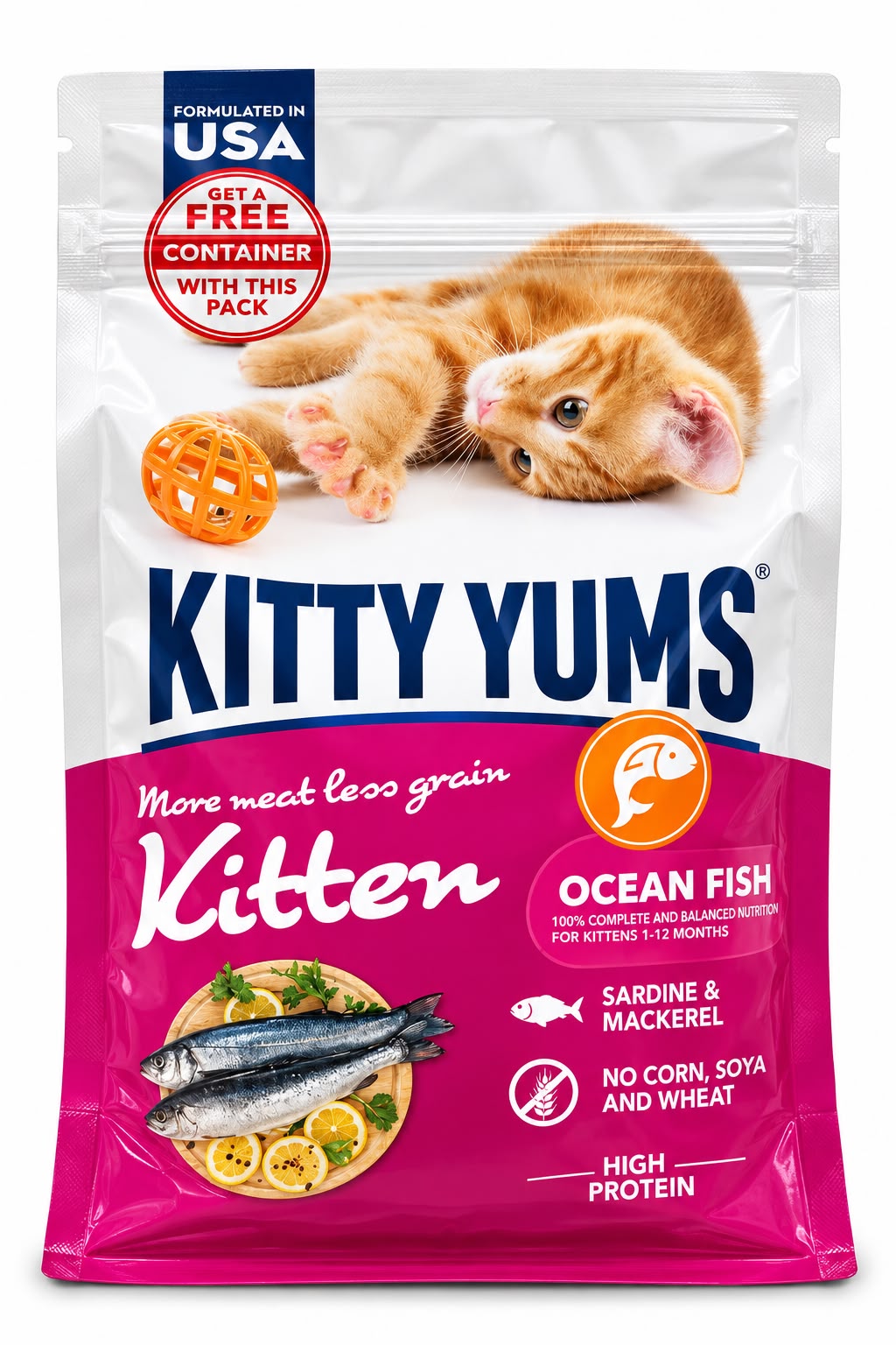 KITTY YUMS OCEAN FISH KITTEN