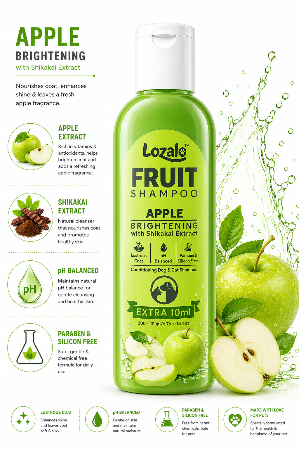 LOZALO FRUIT EXTRACT SHAMPOO 200ML