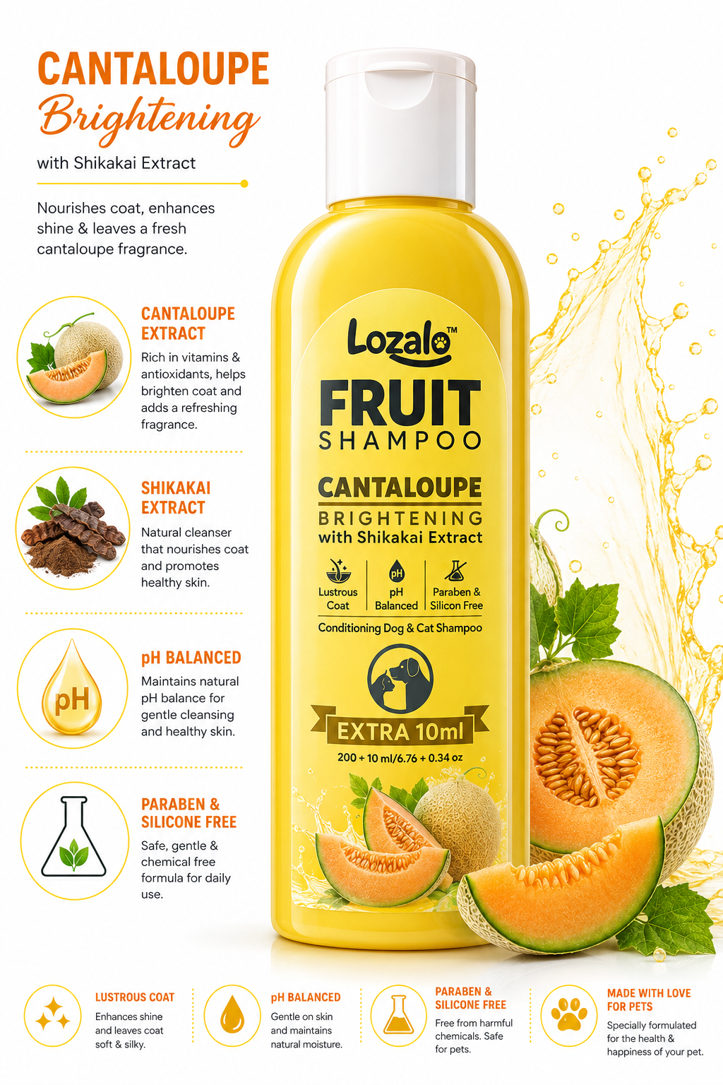 LOZALO FRUIT EXTRACT SHAMPOO 200ML
