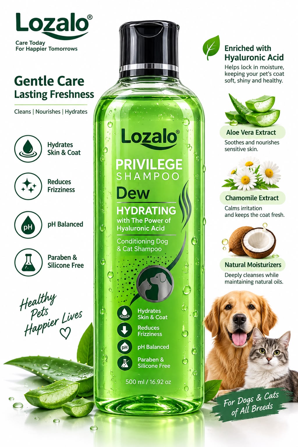 LOZALO DAILY BATH SHAMPOO 500ML