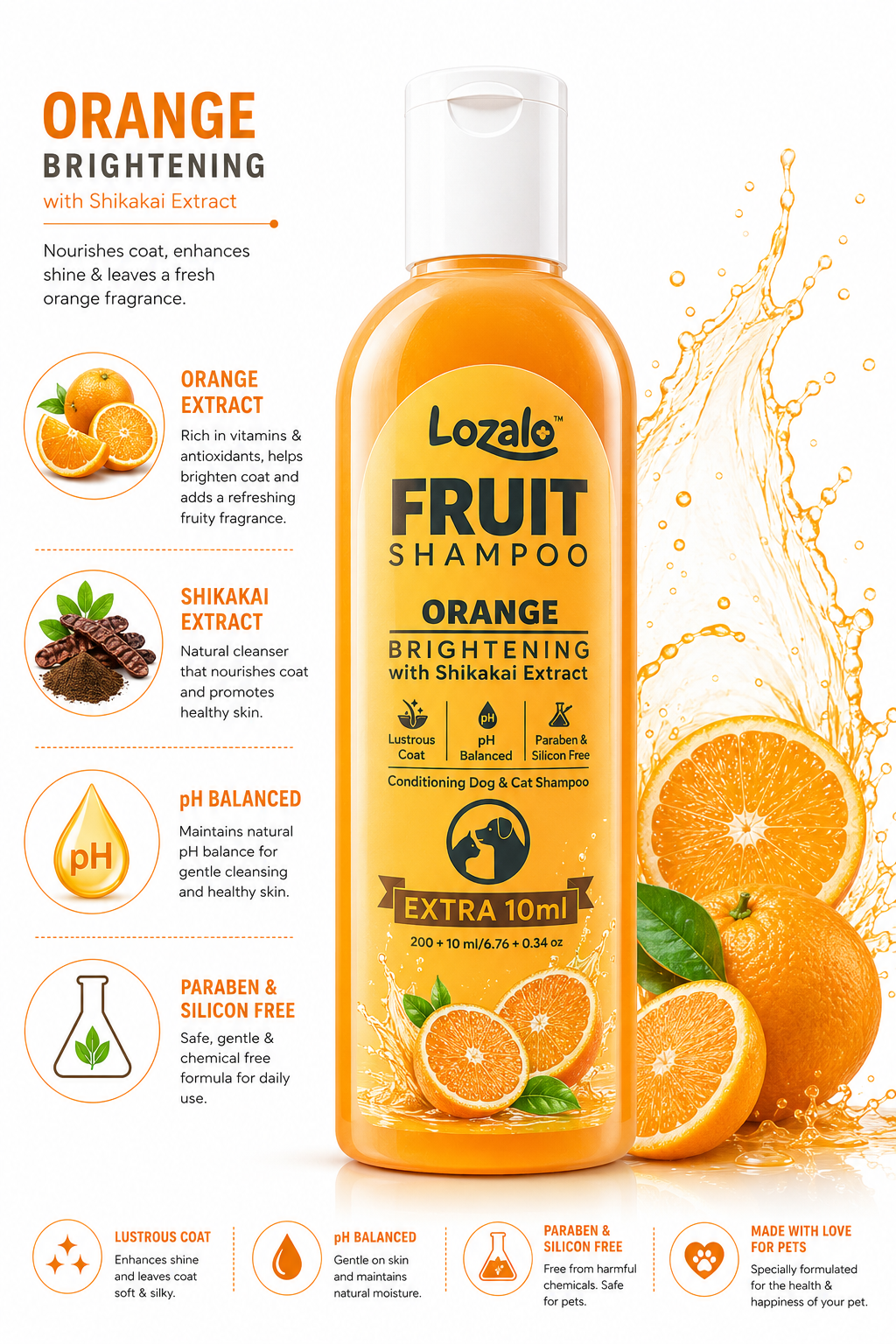 LOZALO FRUIT EXTRACT SHAMPOO 200ML