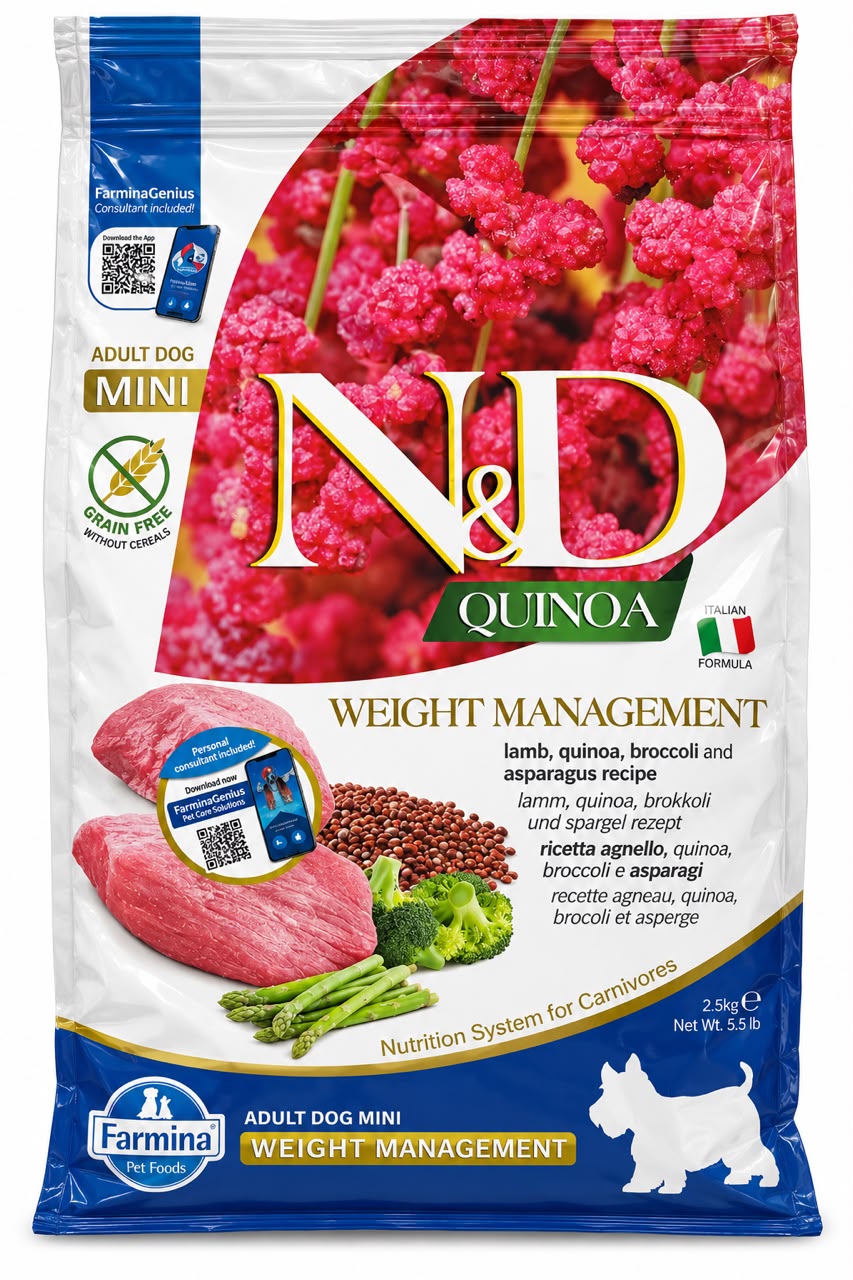 N&D QUINOA WEIGHT MANAGEMENT ADULT MINI DOGS