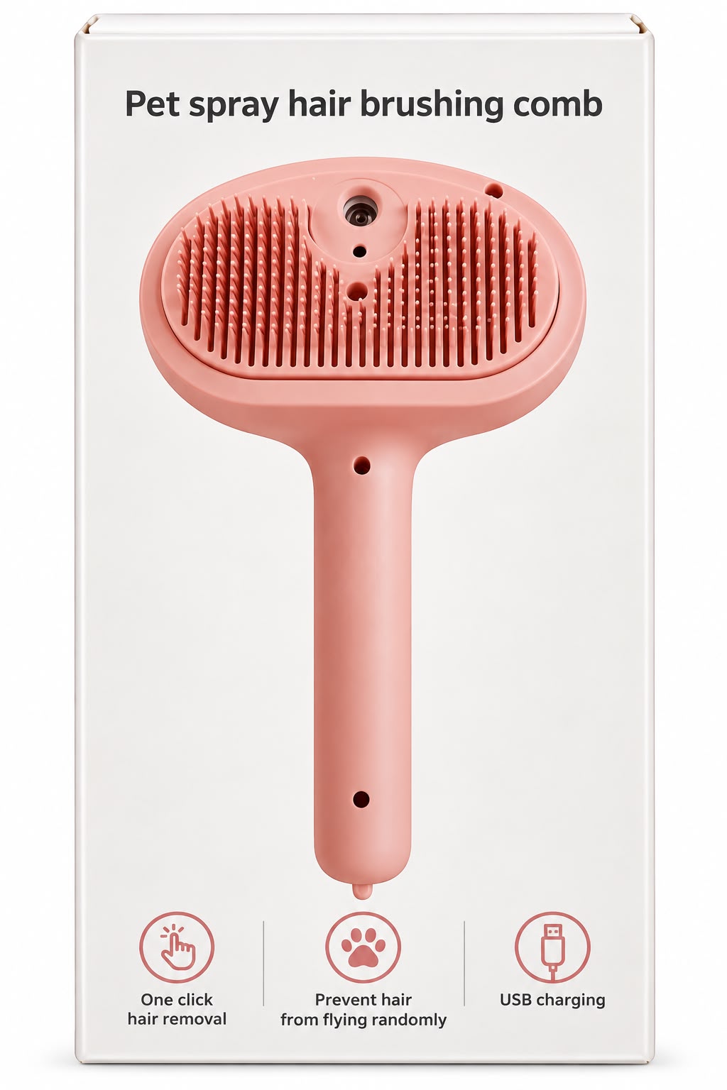 PET SPRAY HAIR BRUSHING COMB