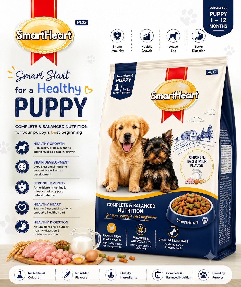 SMART HEART CHICKEN,EGG & MILK FLAVOUR