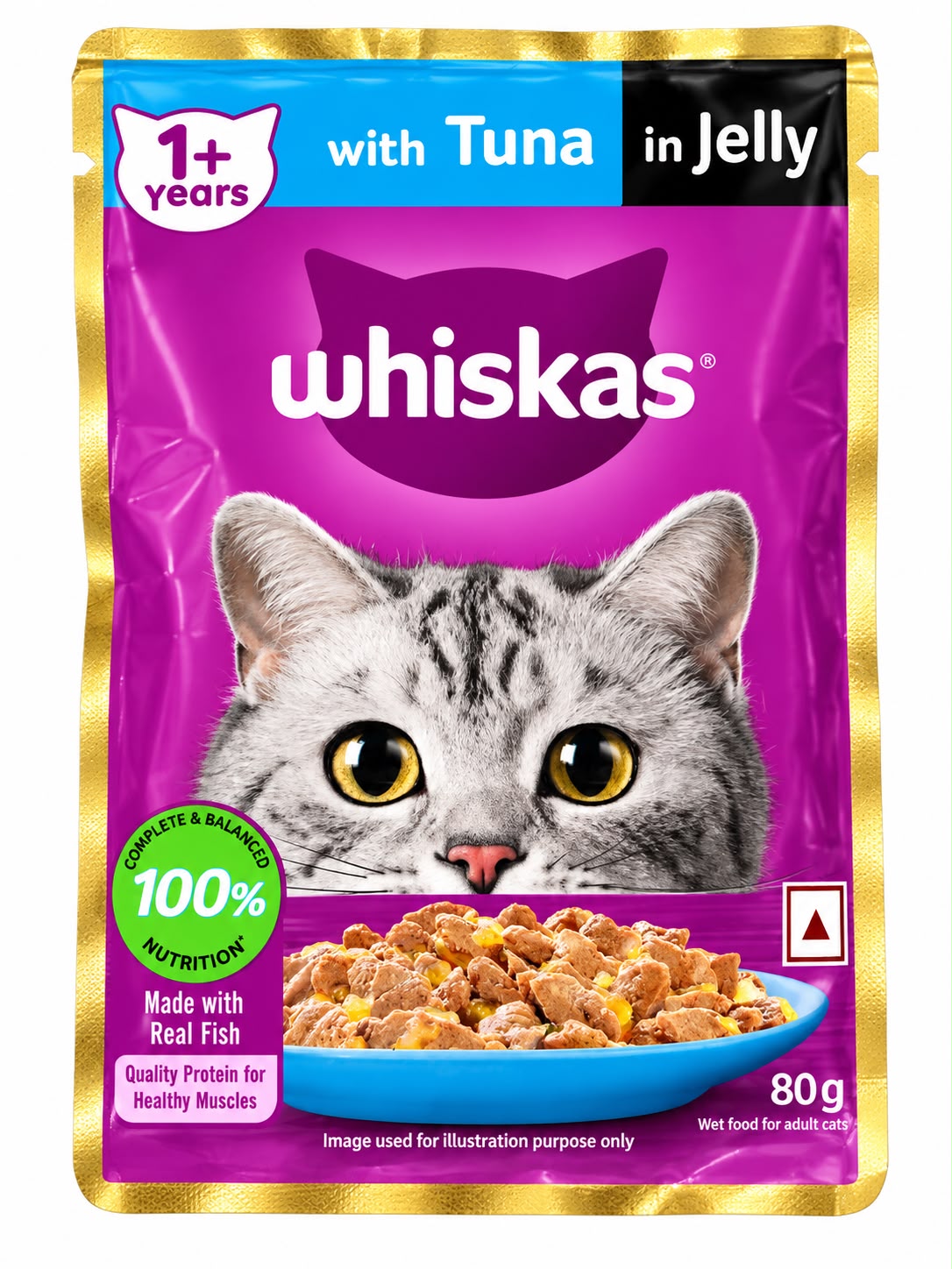 WHISKAS ADULT TUNA IN JELLY 85GM