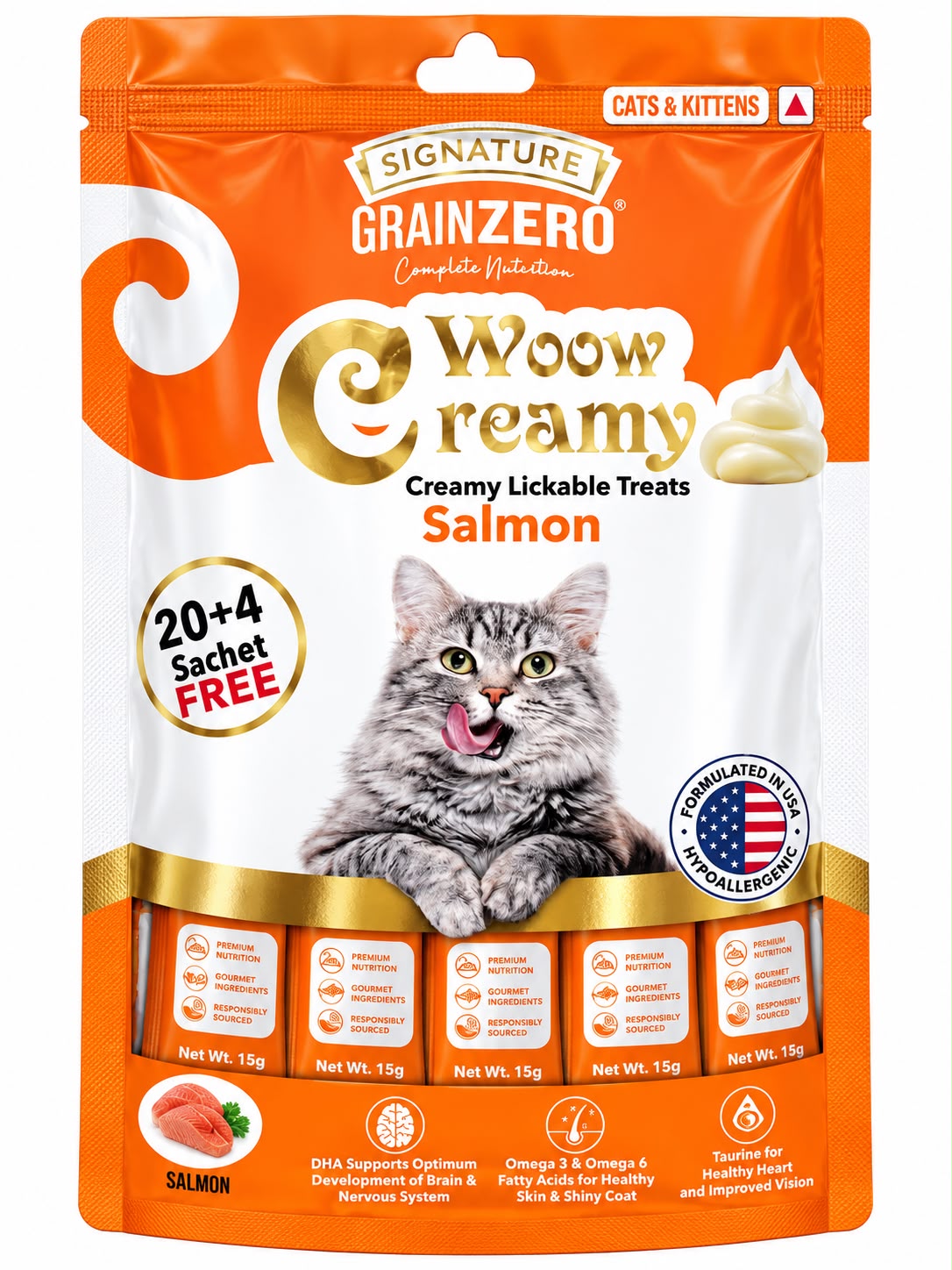 GRAIN ZERO CREAMY TREATS SALMON 24PIC