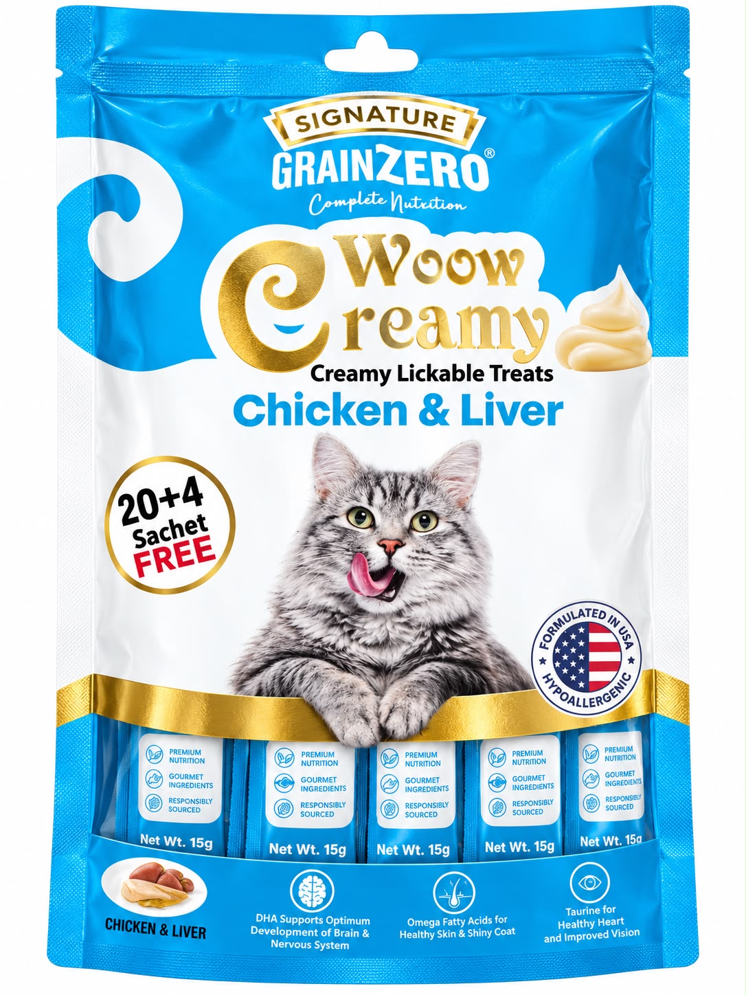 GRAIN ZERO CREAMY TREATS CHICKEN & LIVER 24PIC