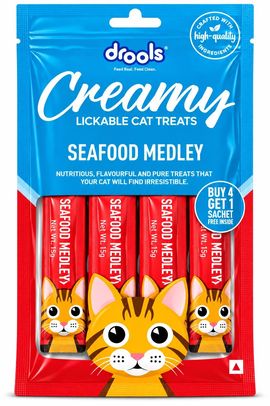 DROOLS CREAMY SEAFOOD MEDLEY 75 GM