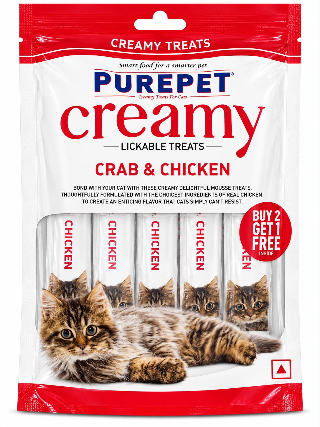 PUREPET CREAMY CRAB & CHICKEN 360GM