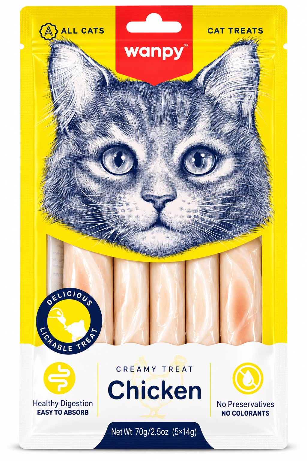 WANPY CREAMY  TREAT CHICKEN  70G