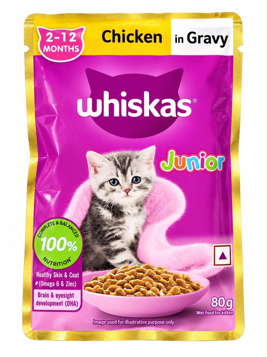 WHISKAS CHICKEN KITTEN GRAVY 85GM