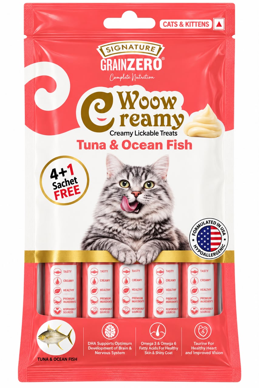 GRAIN ZERO CREAMY TREATS TUNA & OCEAN FISH 75GM