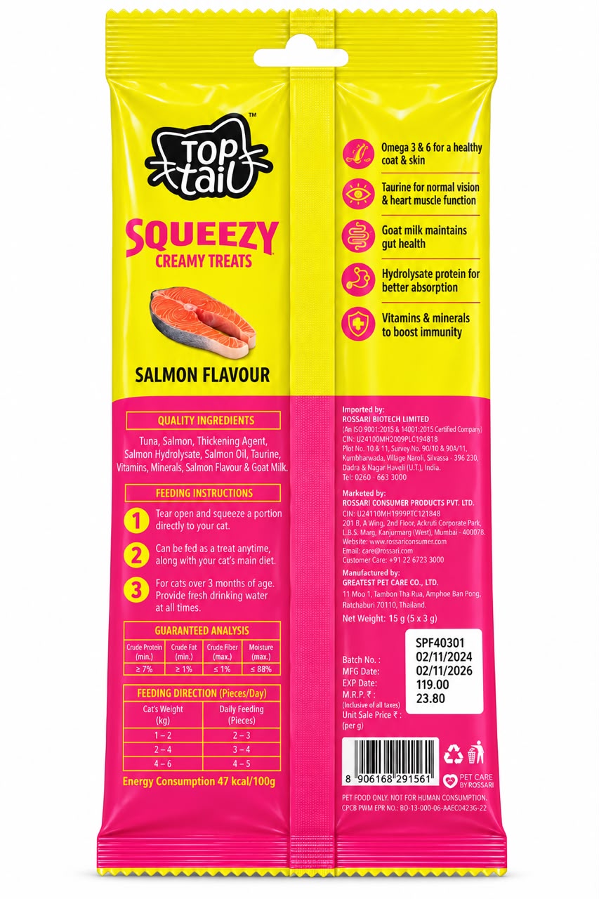 TOP TAILL CREAMY TREAT SALMON 60GM