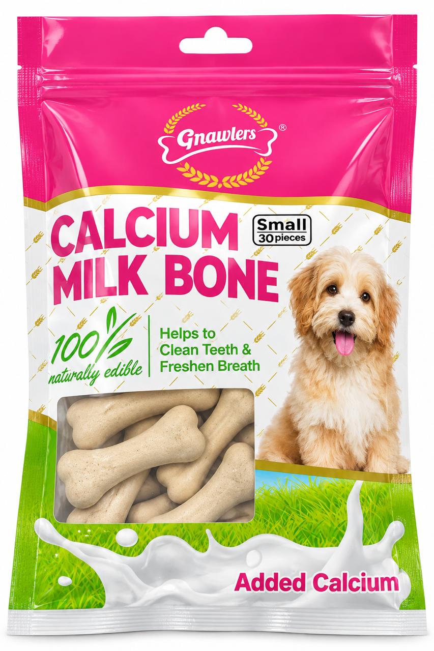 GNAWLERS CALCIUM BONE PINK 30 IN 1\270GM
