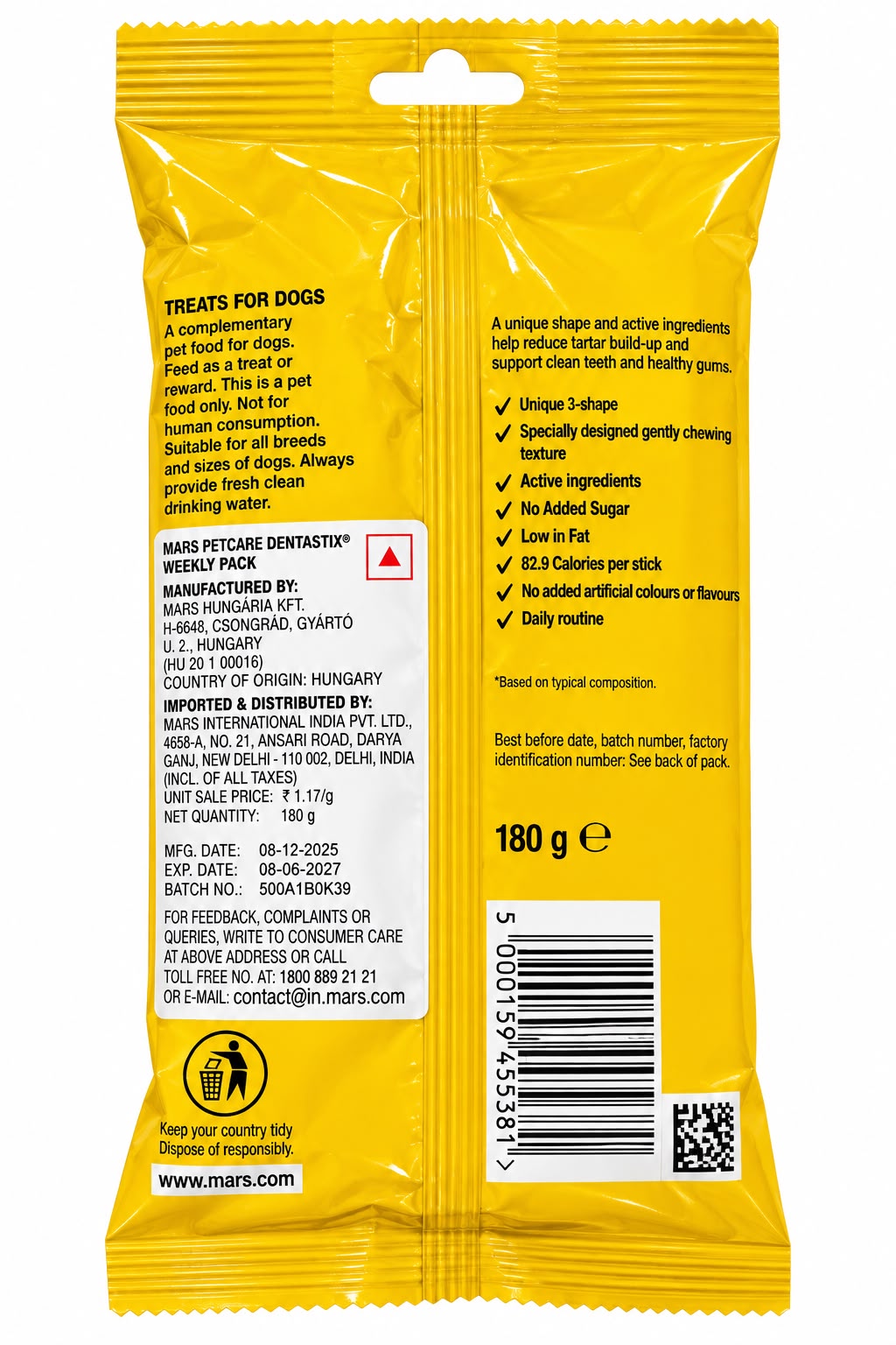 PEDIGREE DENTA STIX 180GM