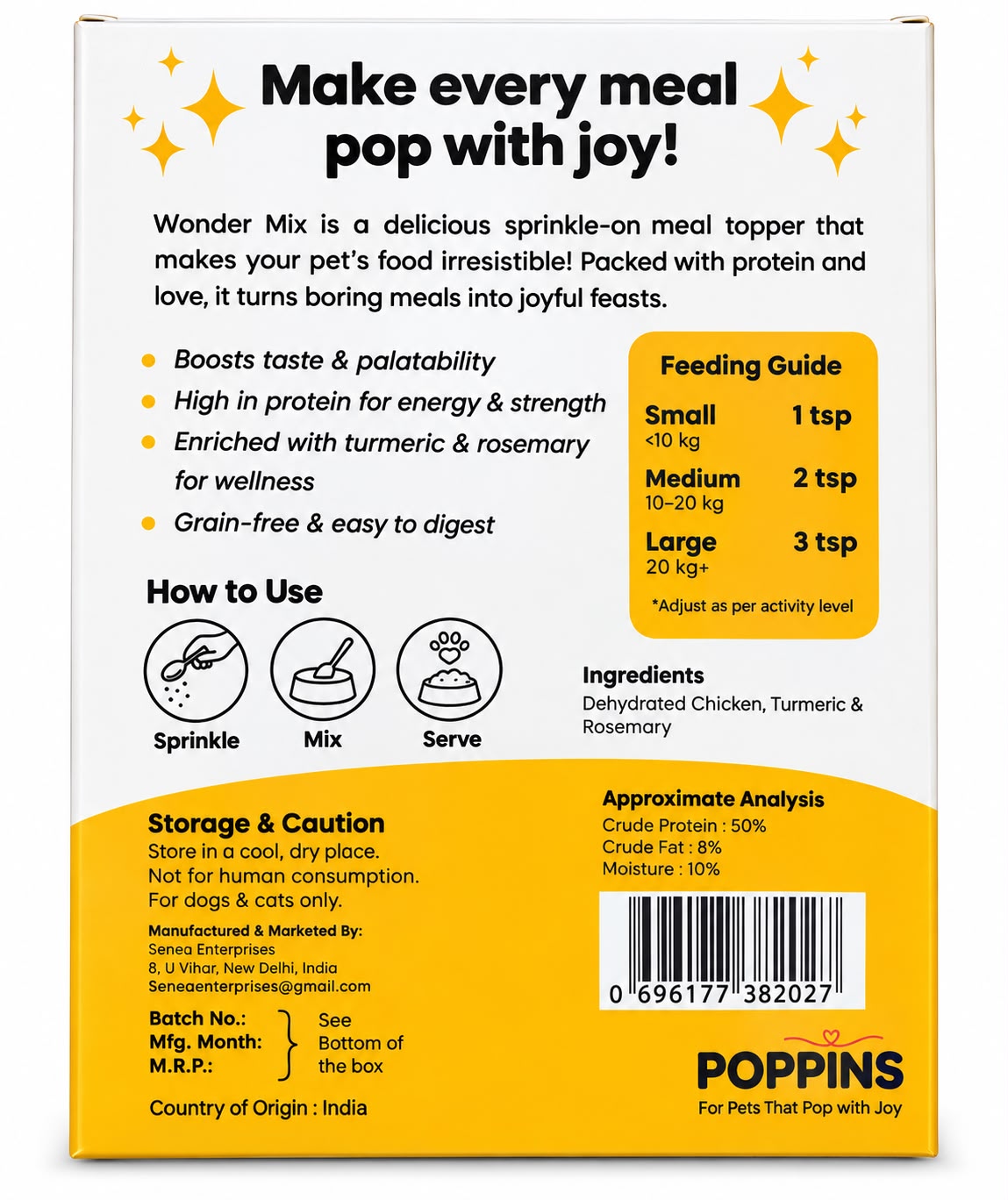 POPPINS WONDER MIX (CHICKEN ORIGNAL) 120GM