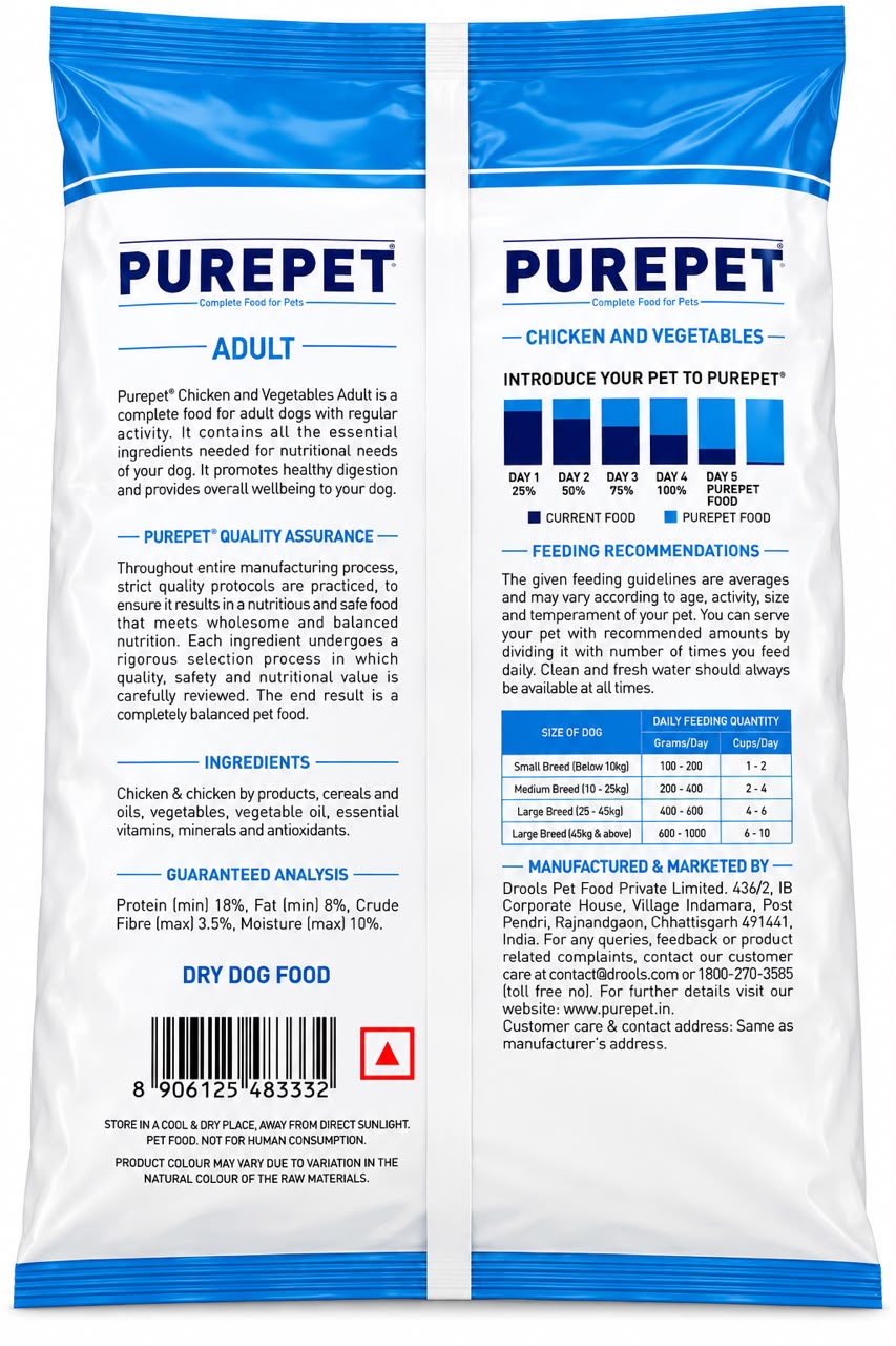 PUREPET CHICKEN & VEGETABLE FOR PUPPY