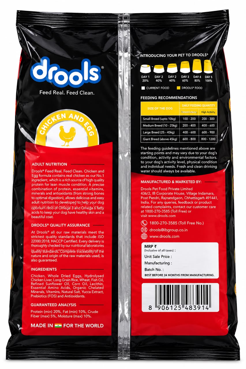 DROOLS CHICKEN & EGG ADULT